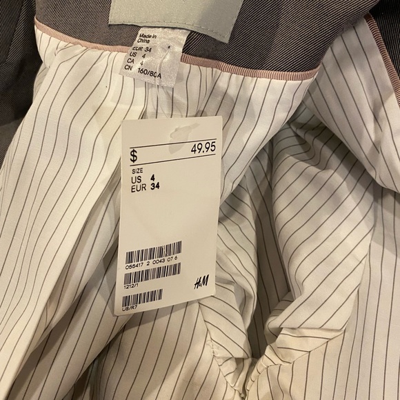 H&M Women’s Cotton Blend Single Breasted Blazer size 4 - Picture 6 of 8